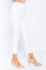 Picture of Woman White Normal Waist Skinny Trotter Work Trousers