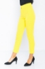 Picture of Woman Yellow Normal Waist Skinny Trotter Work Trousers