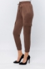 Picture of Woman Brown trotter Elastic Suede Trousers