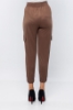 Picture of Woman Brown trotter Elastic Suede Trousers