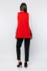 Picture of Woman Red pockets Furry Waistcoat