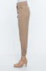 Picture of Woman Beige waist folded trotter Buttoned Trousers