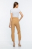 Picture of Woman Camel waist folded trotter Buttoned Trousers
