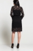 Picture of Woman Black Lace Long Maxi Sleeve Dress