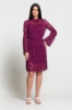 Picture of Woman Dark Fuchsia Lace Long Maxi Sleeve Dress