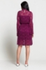 Picture of Woman Dark Fuchsia Lace Long Maxi Sleeve Dress