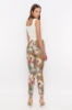 Picture of Woman Green Skinny Trotter Patterned High Waist Trousers