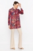 Picture of Woman Coral Patterned Buttoned Tunic