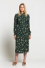 Picture of Woman Green Patterned Midi Dress