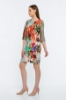 Picture of Woman Green Patterned three quarter Trojan Sleeve Dress