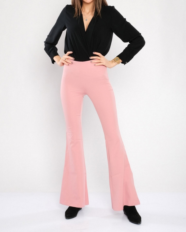 Picture of Woman Pink Flare Trotter Classical Trousers