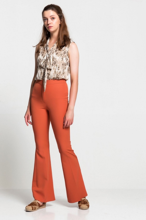 Picture of Woman Cinnamon Flare Trotter Trousers