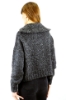 Picture of Woman Anthracite Zipped Neck Short Woollen Knitwear Pullover