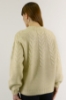 Picture of Woman Beige Crew Neck Knitting Pattern Knitwear Pullover