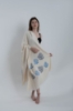 Picture of Woman Beige Patterned Yumuşak %100 Doğal Cotton Müslin Buldan Peştemal Havl