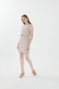 Picture of Woman Beige Backpack low-cut Müslin Dress