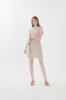 Picture of Woman Beige Backpack low-cut Müslin Dress