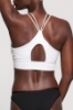 Picture of Woman White unsupported drawstring Bustier