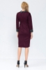 Picture of Woman Bordeux Maroon Leather Detailed Classical Work Dress