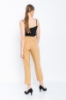 Picture of Woman Camel Loose Cut Design Belted Trousers