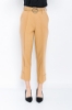 Picture of Woman Camel Loose Cut Design Belted Trousers