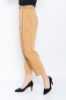 Picture of Woman Camel Loose Cut Design Belted Trousers