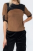 Picture of Woman Brown Suede Blouse