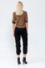 Picture of Woman Brown Suede Blouse