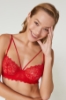 Picture of Woman Red Aura Lace Bra Suit