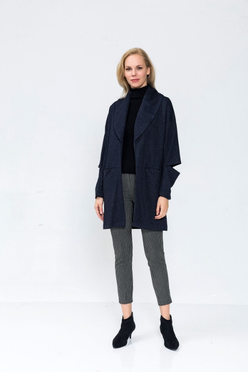 Picture of Woman Navy Navy Blue Design Cardigan