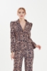 Picture of Woman Leopard Flare Trotter Trousers Jacket Work Suit