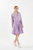 Picture of Woman Lilac Crop Jacket Dress Linen Suit
