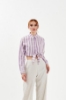 Picture of Woman Lilac Crop Shirt Trousers Suit