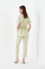 Picture of Woman Mint V Neck Blouse Trousers Aerobin Suit