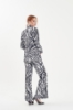 Picture of Woman Black - White Flare Trotter Trousers Jacket Work Suit