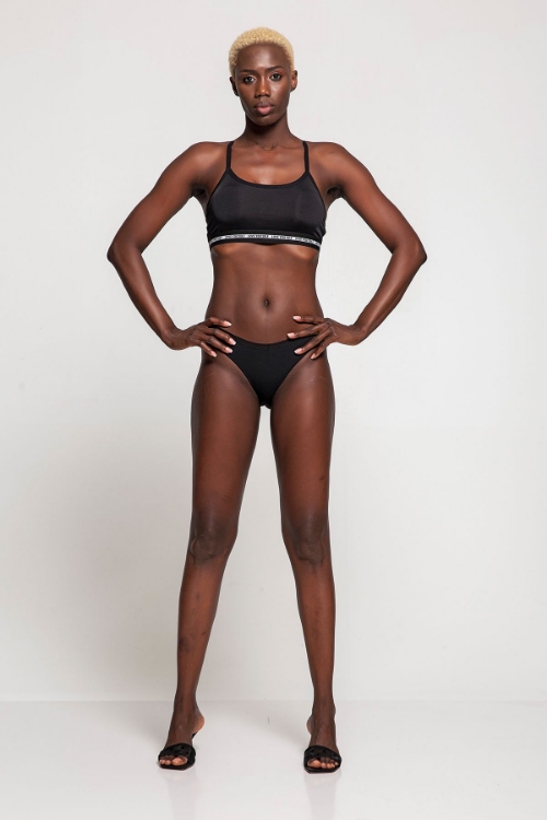 Picture of Kadın Siyah İnce Askılı Sporcu Büstiyer