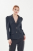 Picture of Woman Black Flare Trotter Trousers Jacket Work Suit