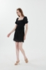 Picture of Woman Black Square Neck Mini Dress