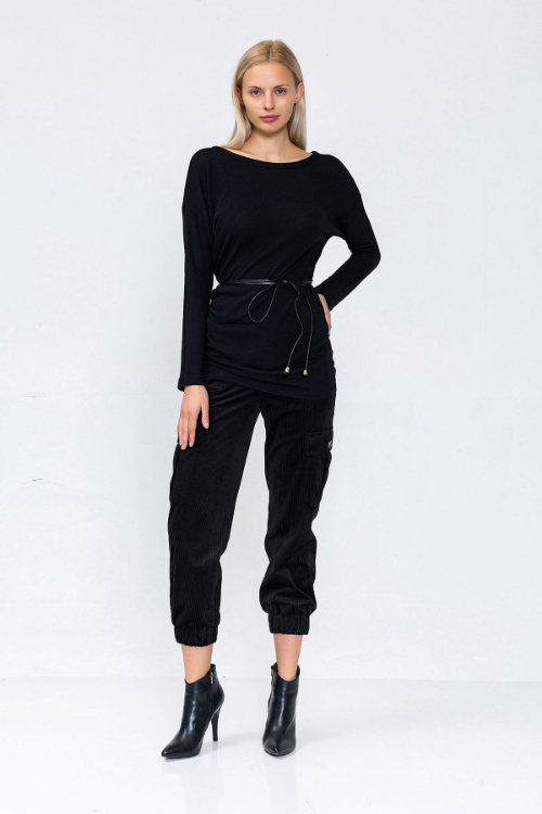 Picture of Woman Black Knitwear Blouse