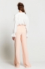 Picture of Woman Salmon High Waist Button Detailed Loose Trousers