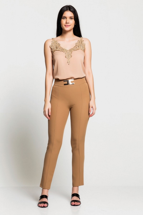 Picture of Woman Stone High Waist Skinny Trotter Trousers
