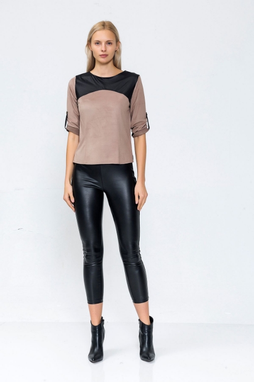 Picture of Woman Mink Suede Blouse