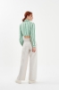 Picture of Woman Green Crop Shirt Trousers Suit