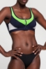 Picture of Woman Green Neon Zipped Athlete Bustier