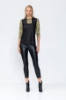 Picture of Woman Green Knitwear Leather Blouse
