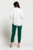 Picture of Woman Green High Waist Buttoned Comfortable Cut Trousers