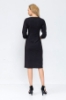 Picture of Woman Black Midi Size Zipper Detailed Work Dress