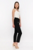 Picture of Woman Black front Pocket Detayli High Waist Trousers
