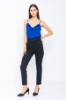 Picture of Woman Black High Waist Belted Normal Trotter Trousers