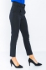 Picture of Woman Black High Waist Belted Normal Trotter Trousers